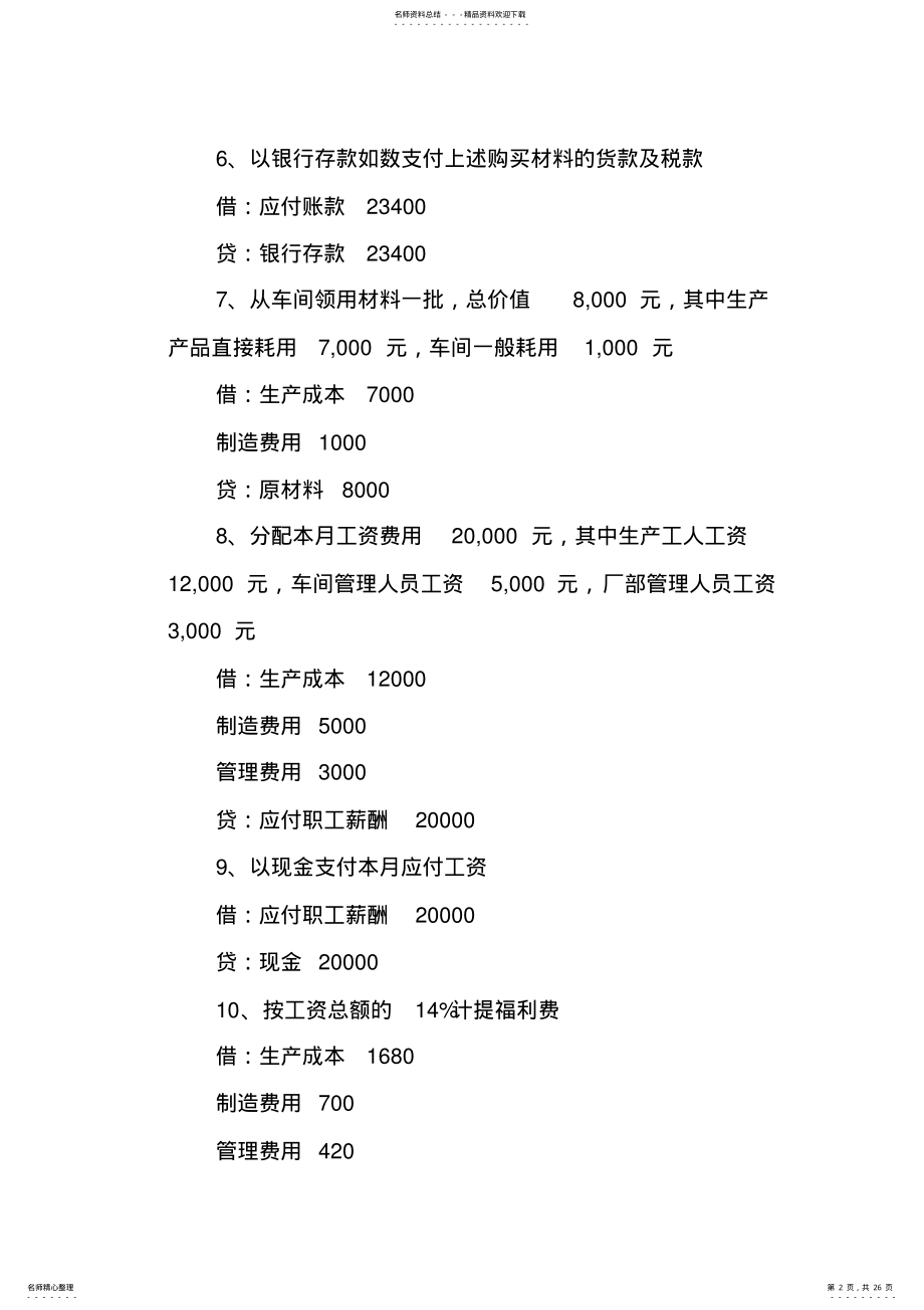 2022年2022年会计分录大全,推荐文档 .pdf_第2页