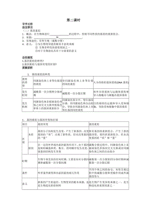 【高中生物】人教高中生物必修2导学案：第五章第一节-基因突变与基因重组第2课时.doc