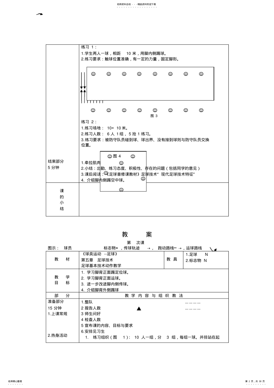 公共体育课《足球》教案设计-课时 .pdf_第2页