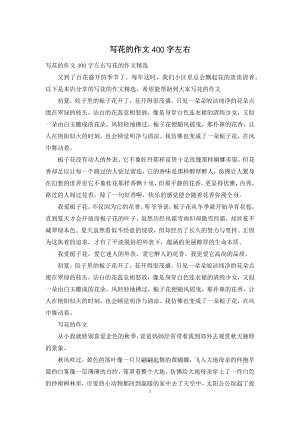 写花的作文400字左右.docx