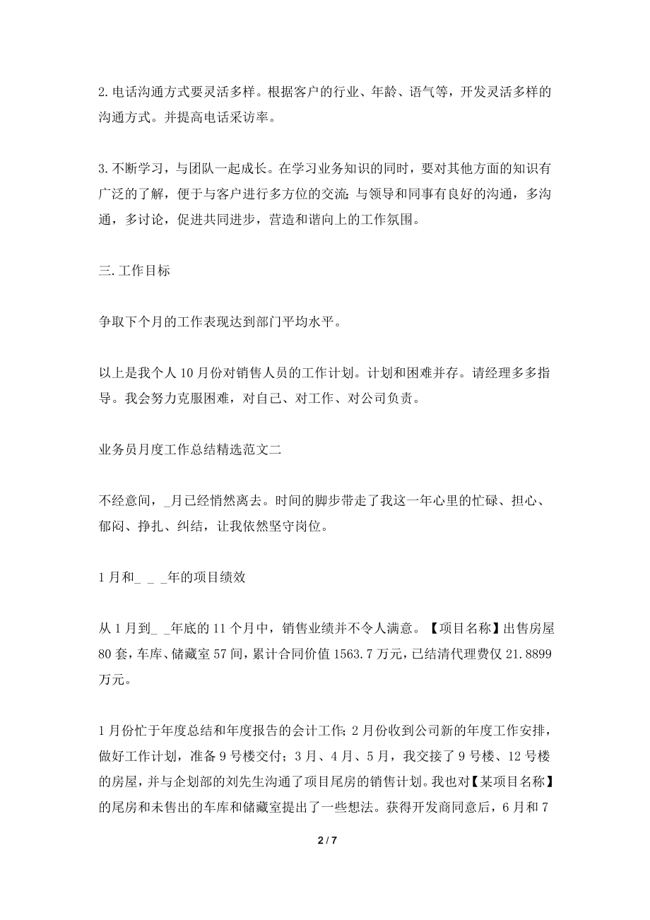 业务员月度工作总结精选范文.doc_第2页