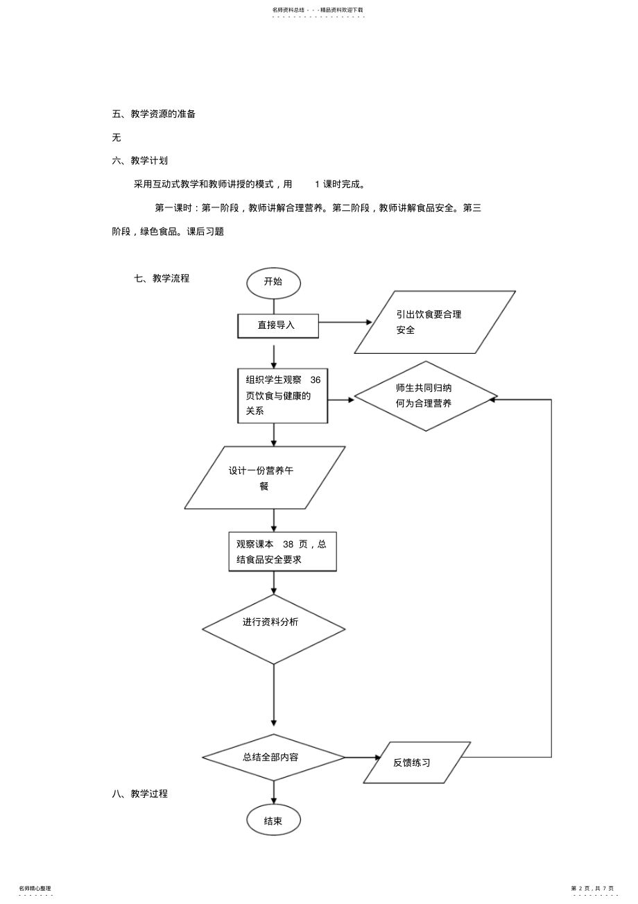 2022年2022年合理营养与食品安全-教学设计 .pdf_第2页