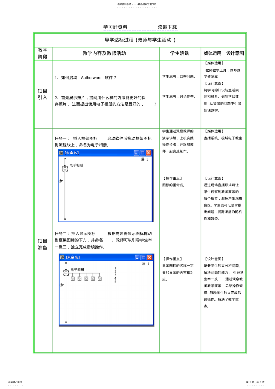 2022年2022年利用Authorware制作电子相册教案 .pdf_第2页