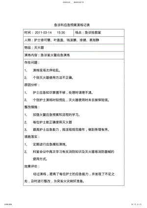 2022年2022年急诊科应急预案演练记录 .pdf