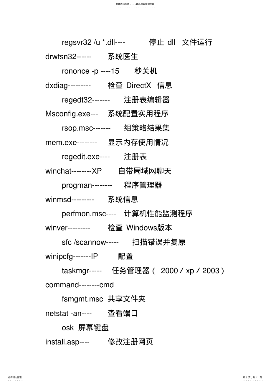 2022年2022年开始→运行命令大全 2.pdf_第2页