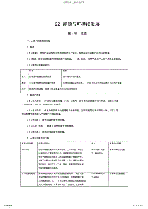 2022年新人教版九年级物理第章能源与可持续发展知识点全面总结 .pdf