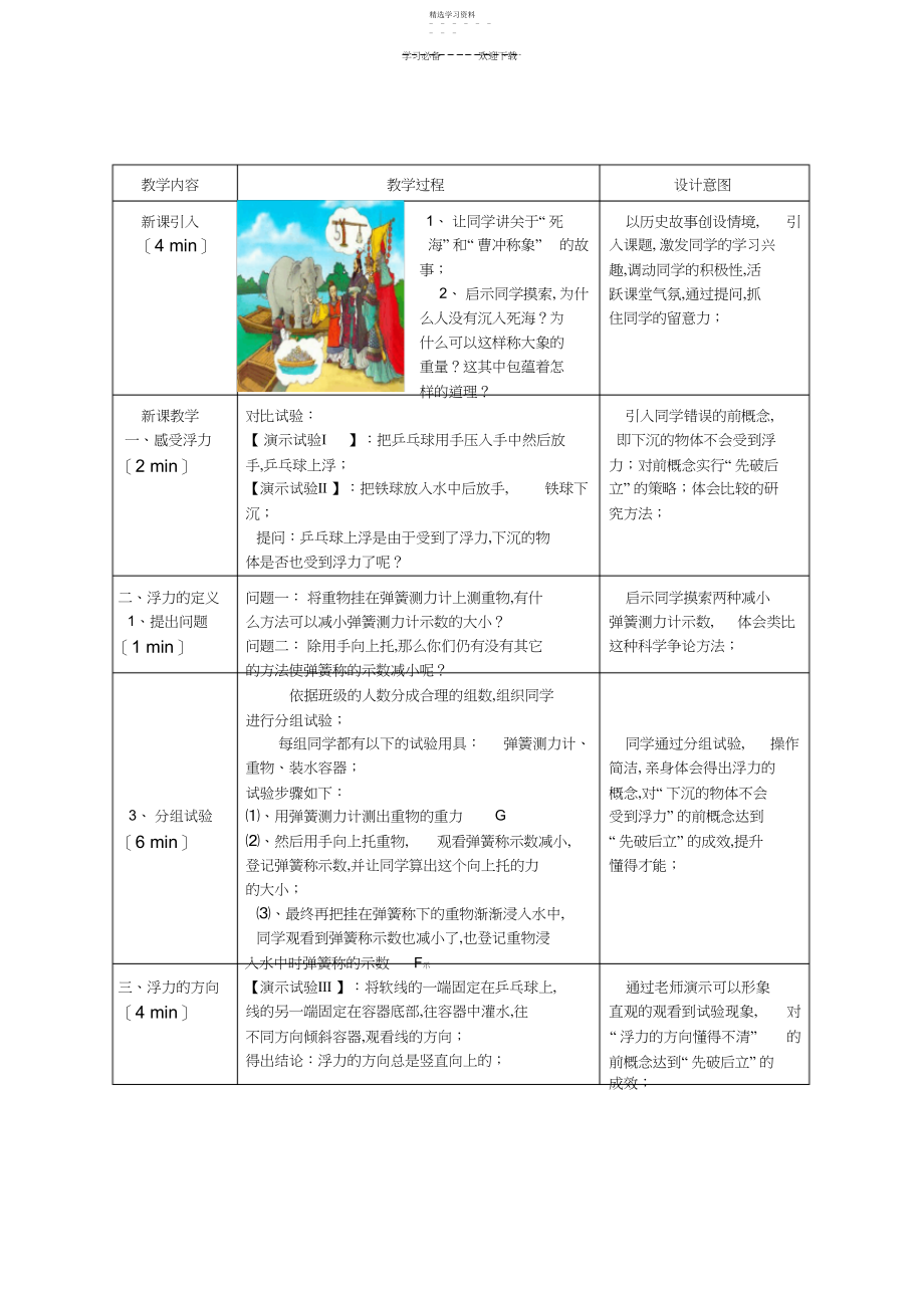 2022年教科版认识浮力教学设计.docx_第2页