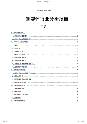 2022年新媒体运营行业分析报告 .pdf