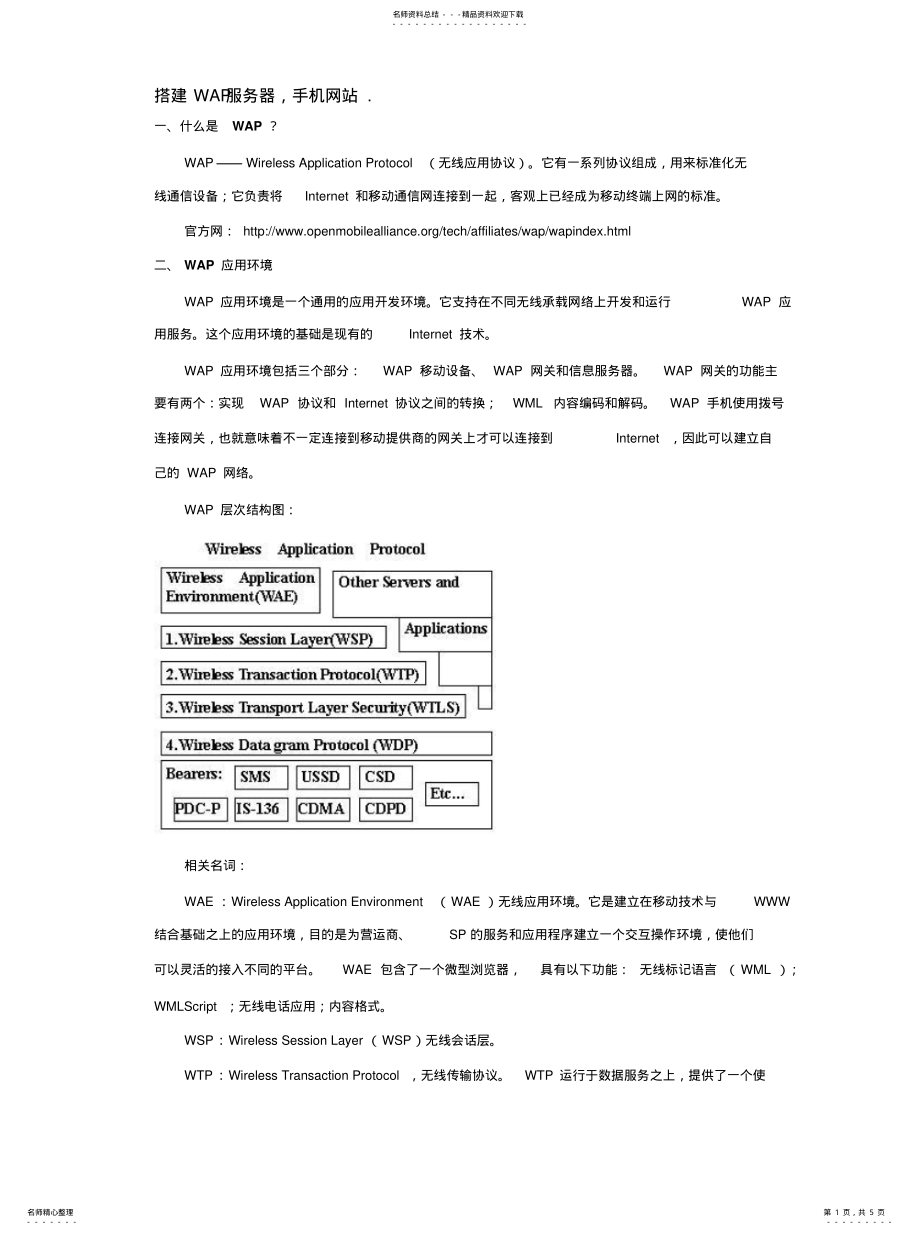 2022年搭建WAP服务器,手机网站 .pdf_第1页