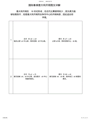 2022年2022年国际象棋意大利开局图文详解 .pdf