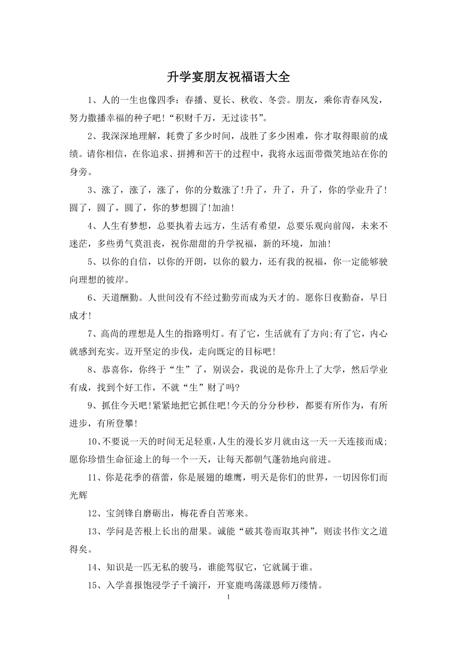 升学宴朋友祝福语大全.docx_第1页