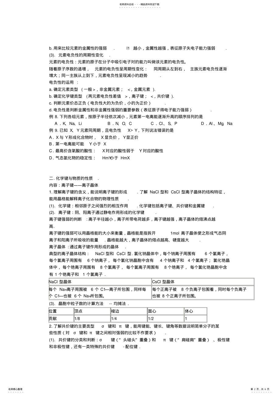 2022年2022年化学选修三知识点总结 .pdf_第2页