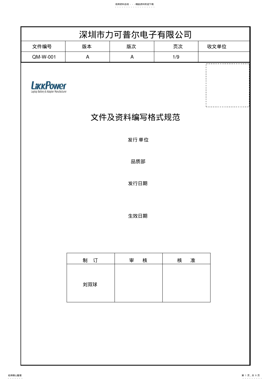 2022年文件及资料编写格式规范定义 .pdf_第1页