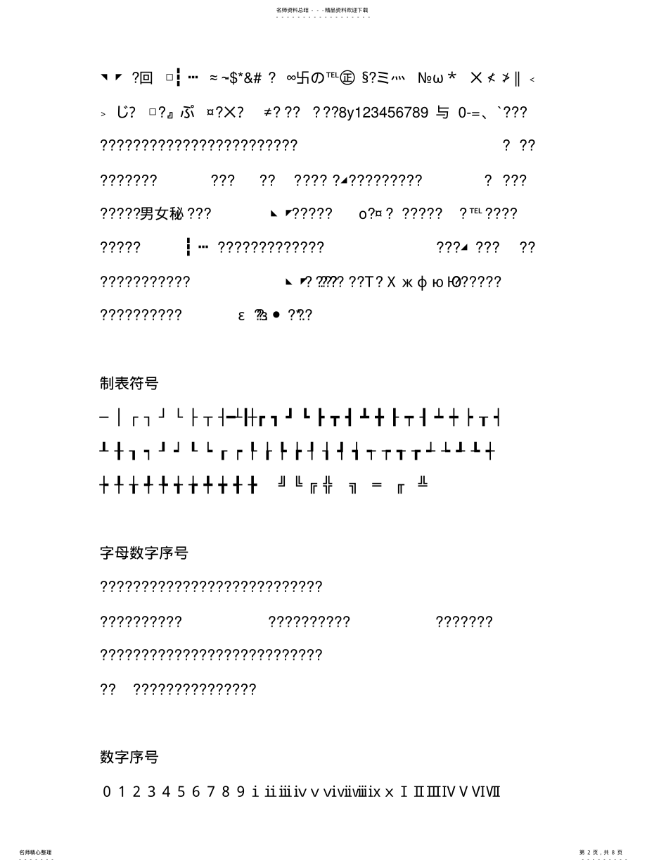 2022年2022年各种符号大全 .pdf_第2页