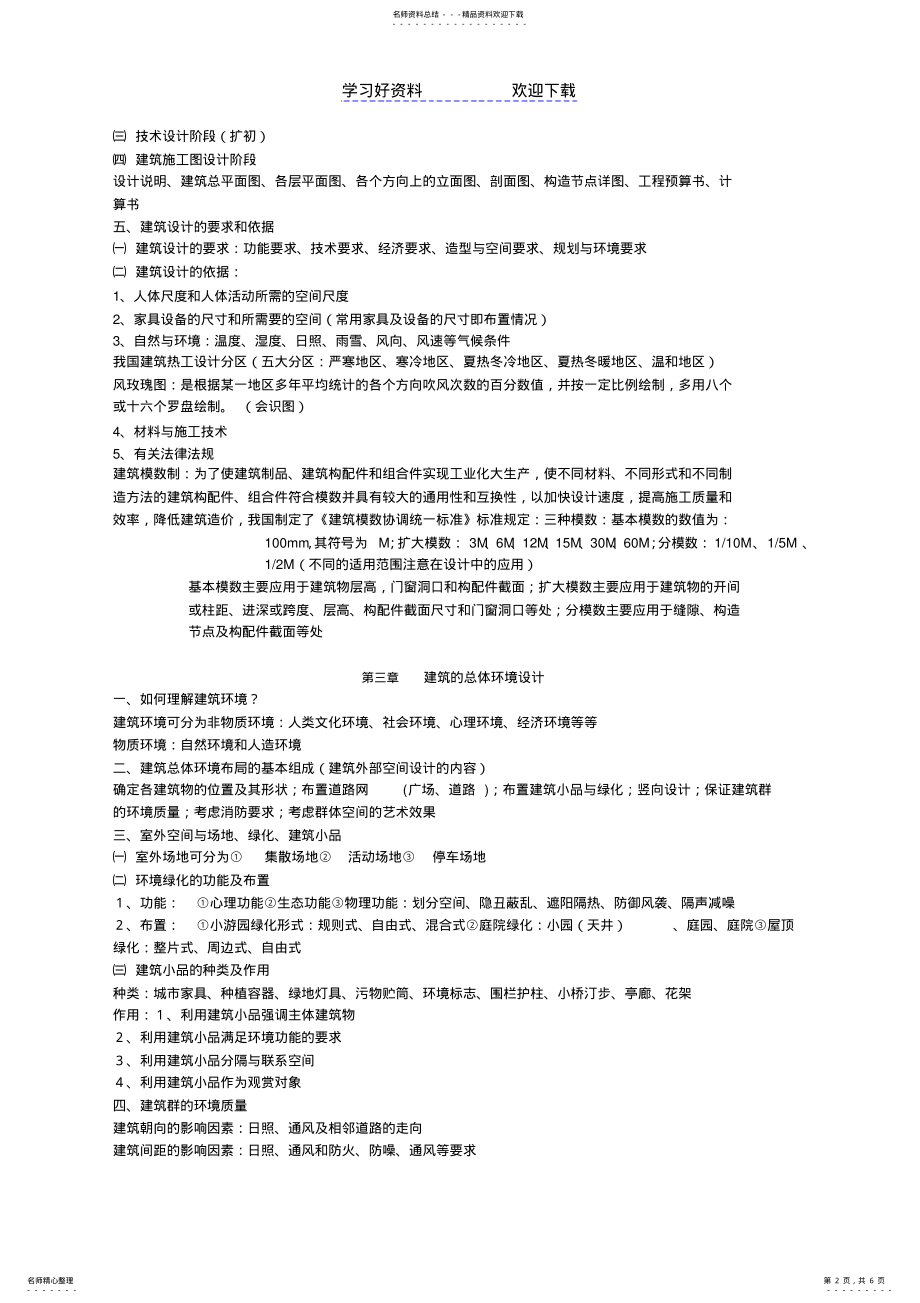 2022年2022年建筑设计原理复习要点： .pdf_第2页