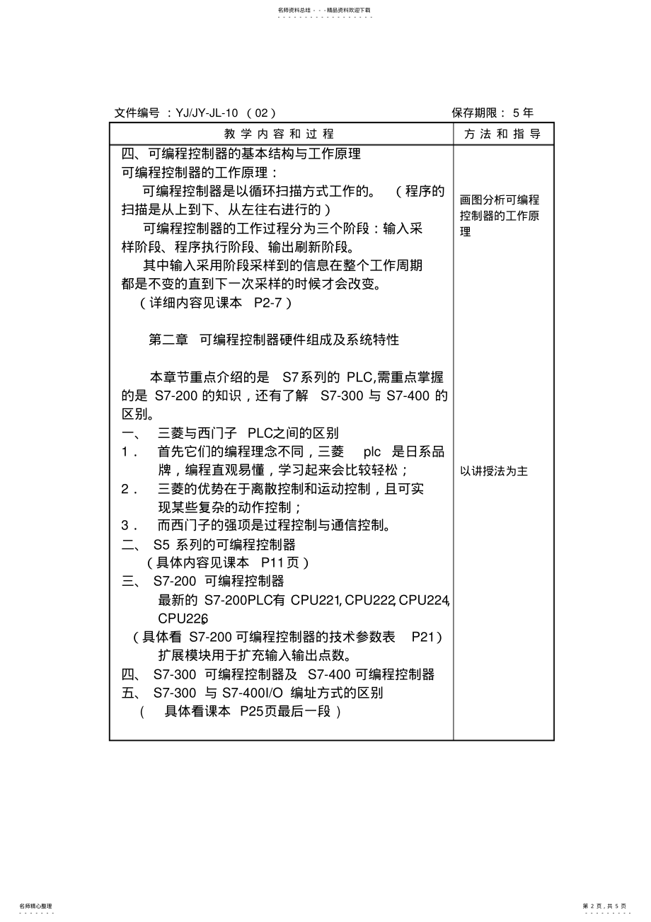 2022年2022年可编程控制器教案 .pdf_第2页