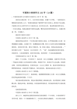 可爱的小弟弟作文150字(14篇).doc