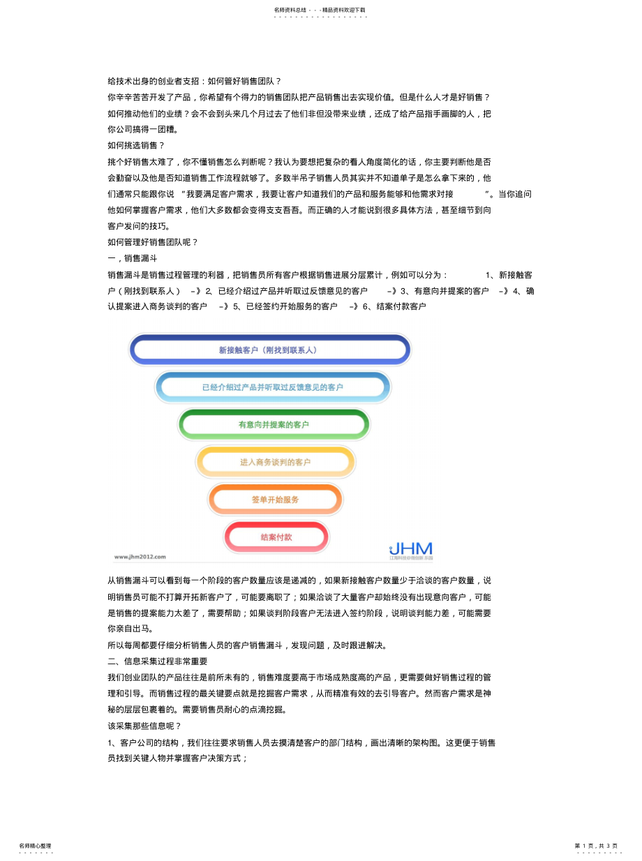 2022年2022年技术创业者如何管理销售团队 .pdf_第1页