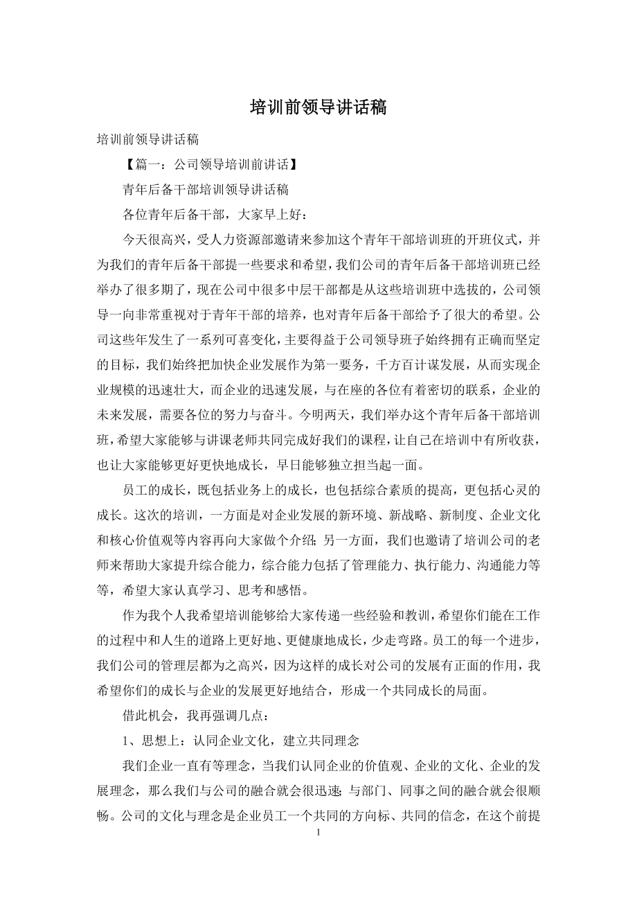 培训前领导讲话稿.docx_第1页