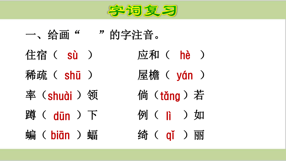 部编人教版四年级下册语文期末第一单元复习ppt课件.ppt_第2页