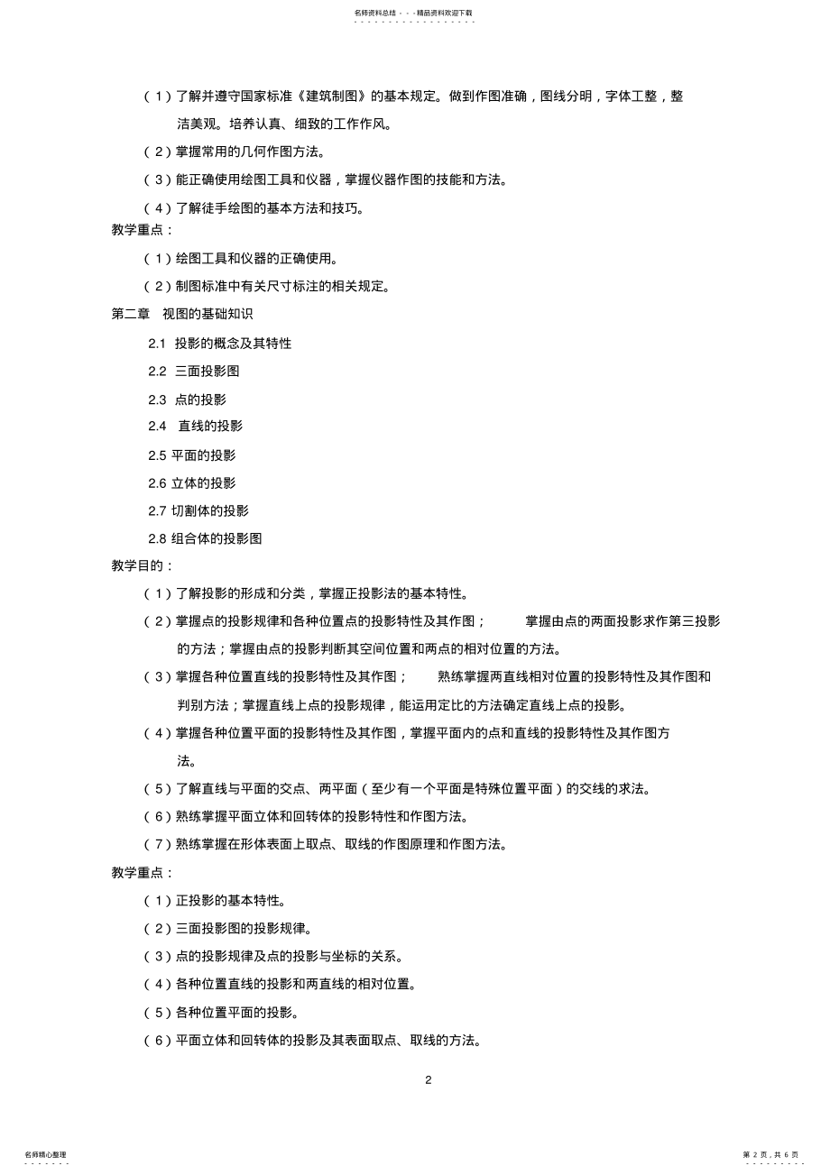 2022年2022年建筑装饰装修工程制图与识图_教学大纲 .pdf_第2页