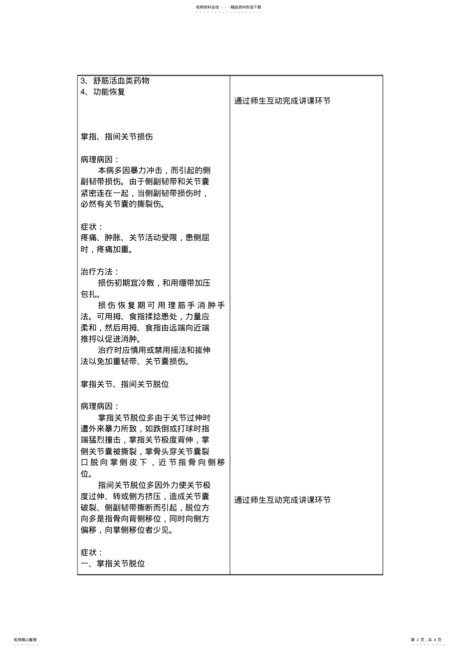 2022年2022年几种常见损伤的治疗教案 .pdf_第2页