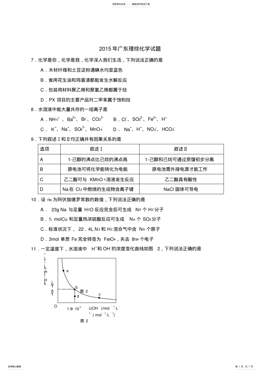 2022年2022年广东高考化学试题 .pdf_第1页