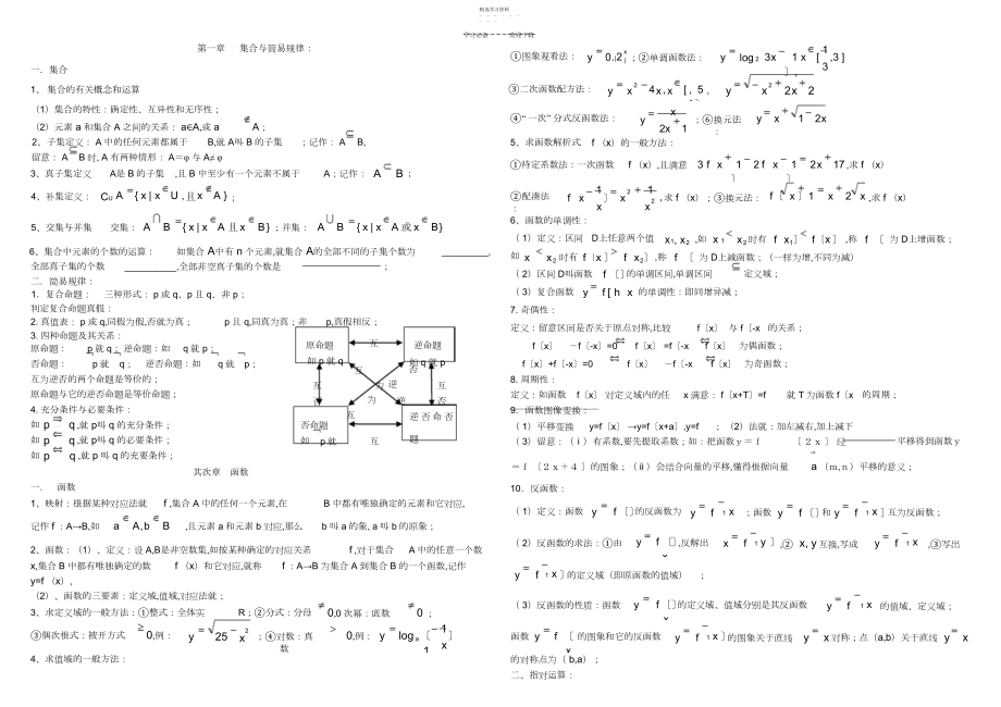 2022年数学会考知识点汇总.docx_第1页