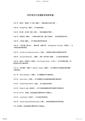 2022年2022年历年诺贝尔生理医学奖及化学奖获奖者整理 .pdf