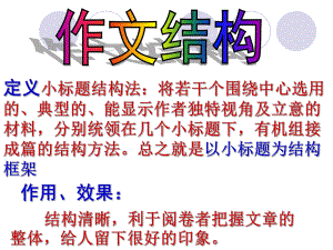 巧用小标题结构作文ppt课件.ppt