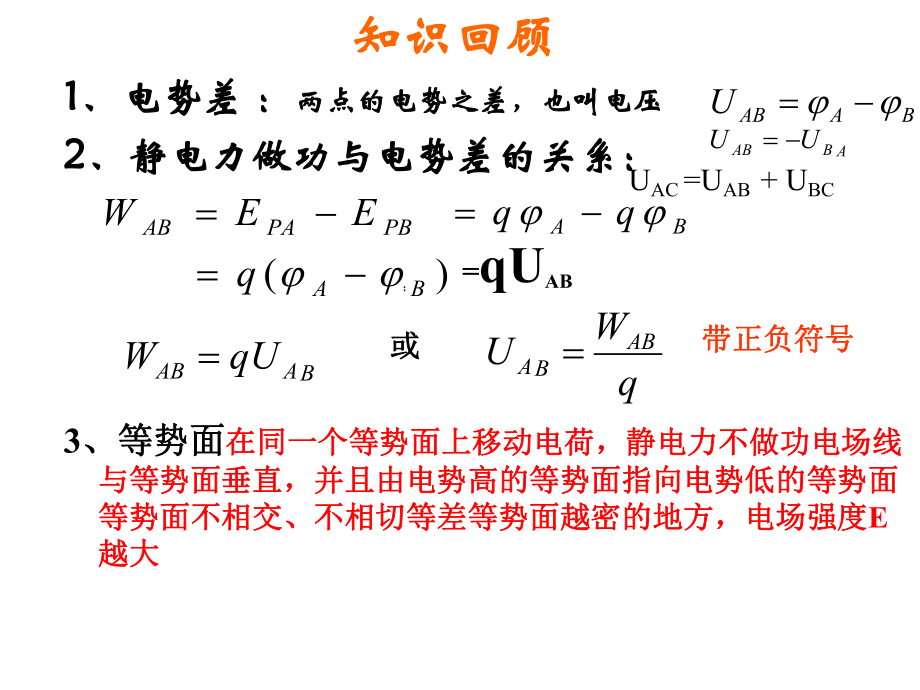 新课程人教版高中物理必修3电势差与电场强度的关系ppt课件.ppt_第2页