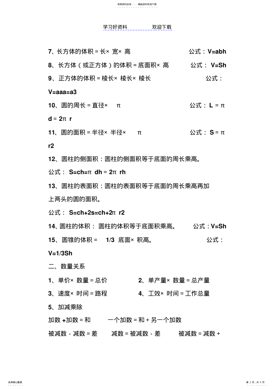 2022年2022年利润与折扣问题公式人教版小学数学概念公式大全 .pdf_第2页