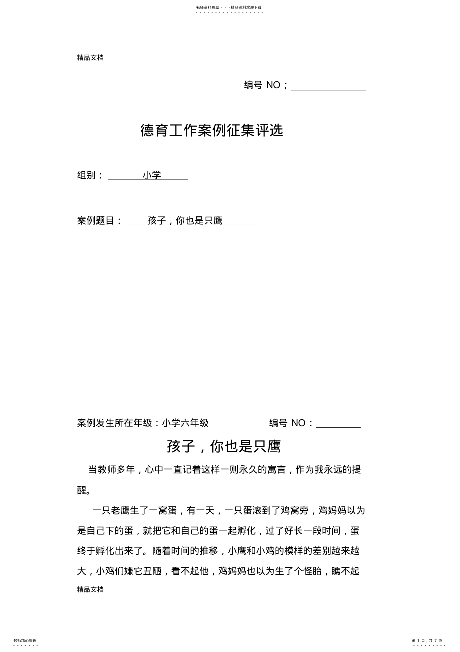 2022年2022年孩子,你也是只鹰----复习过程 .pdf_第1页