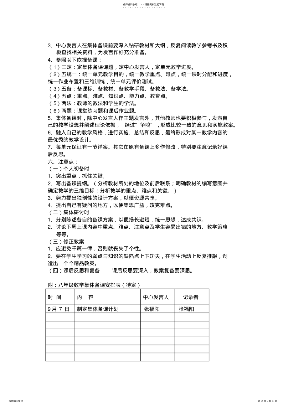 2022年数学集体备课计划 .pdf_第2页