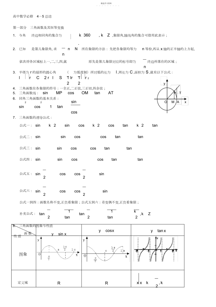 2022年数学必修-必修知识点总结.docx_第1页