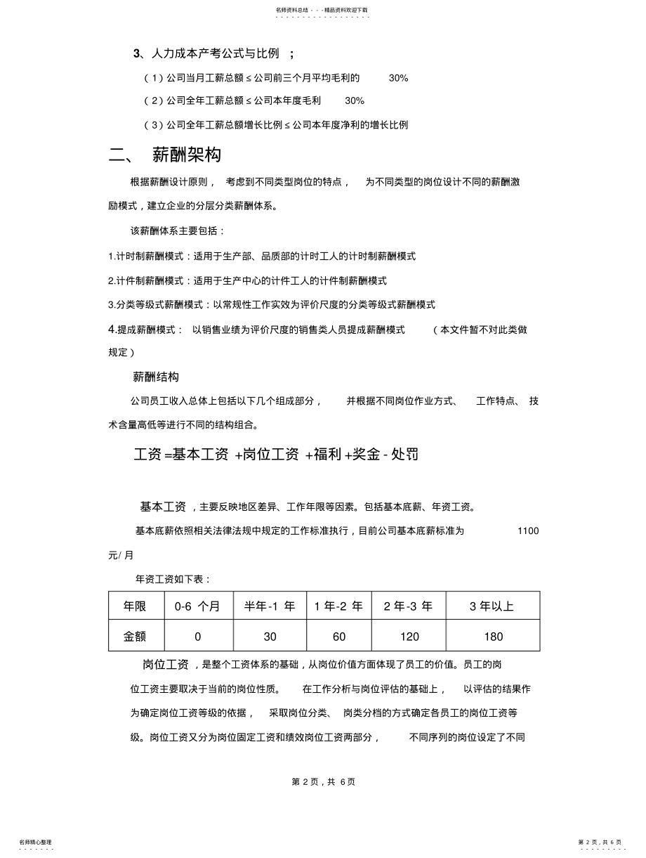 2022年2022年工资体系方案 .pdf_第2页