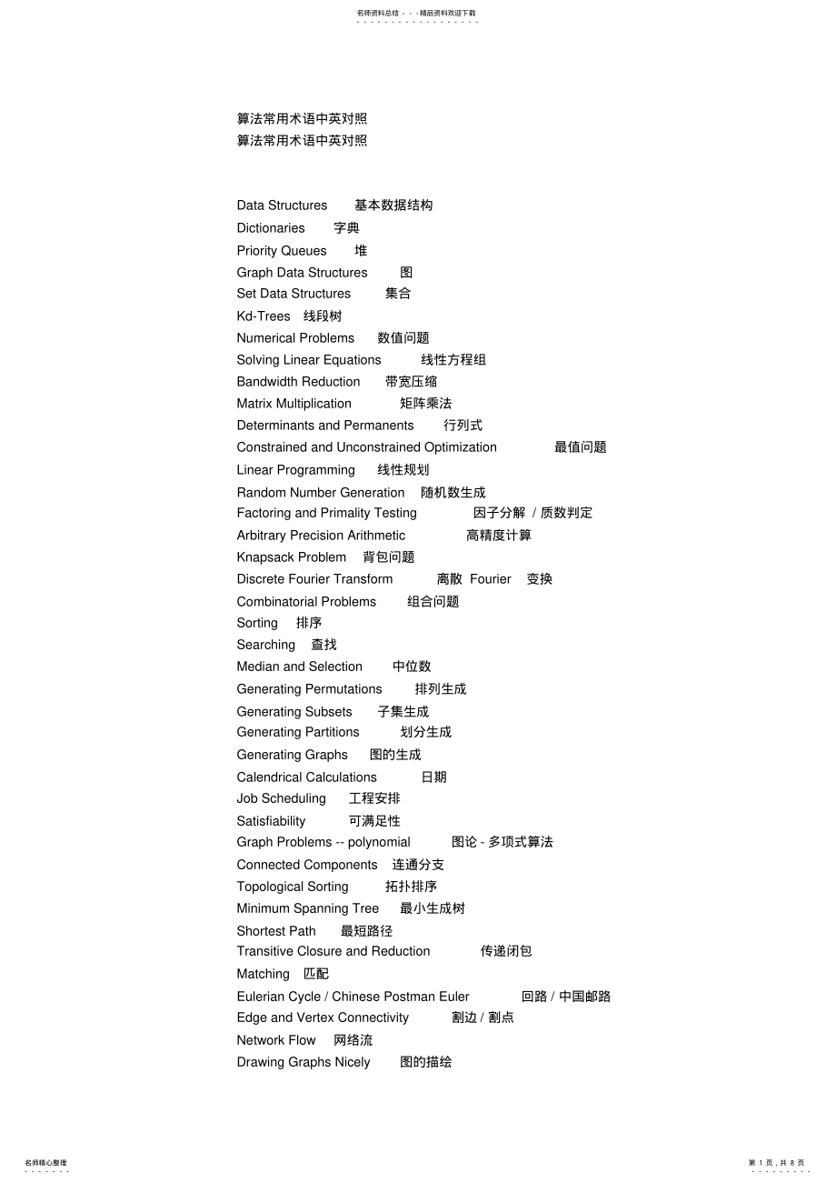 2022年数学建模专业词汇 .pdf_第1页