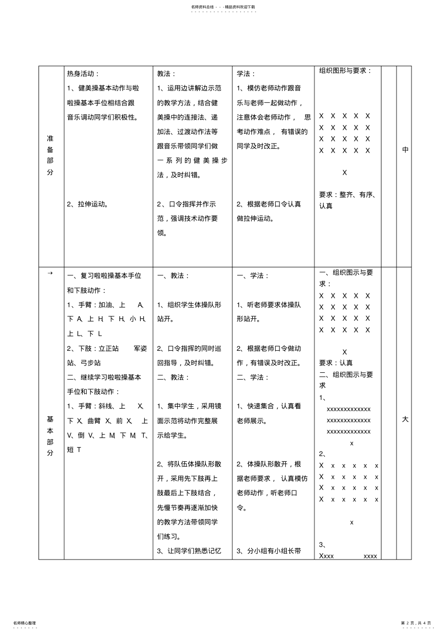 2022年2022年啦啦操教案 .pdf_第2页