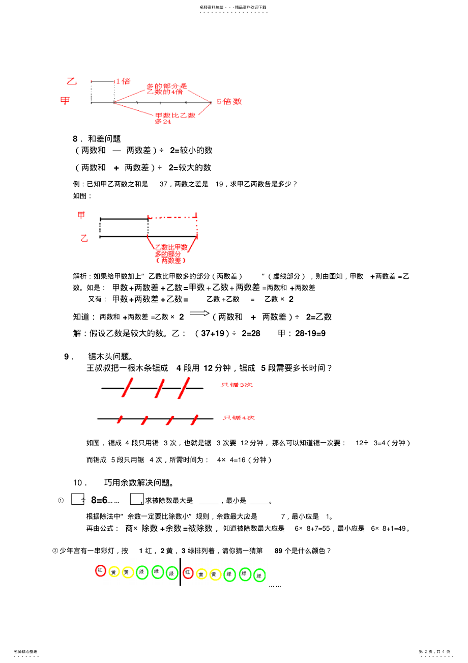 2022年新人教版小学数学三年级下册要求背诵的概念及相关公式 .pdf_第2页