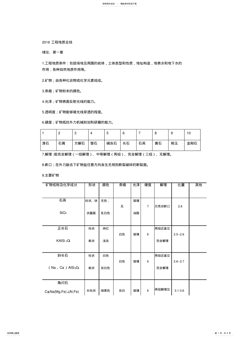 2022年2022年工程地质一二章知识点总结 .pdf_第1页