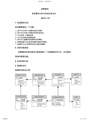 2022年投票模块需求分析和数据库结构设参照 .pdf