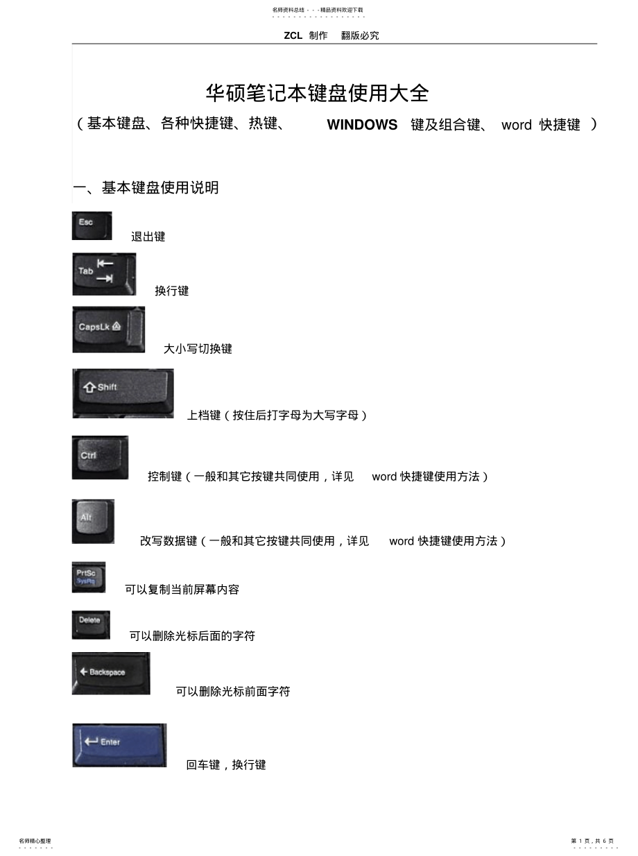 2022年2022年华硕笔记本键盘使用大全 .pdf_第1页