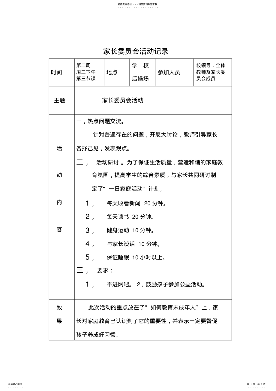 2022年2022年家长委员会活动记录_共页 .pdf_第1页