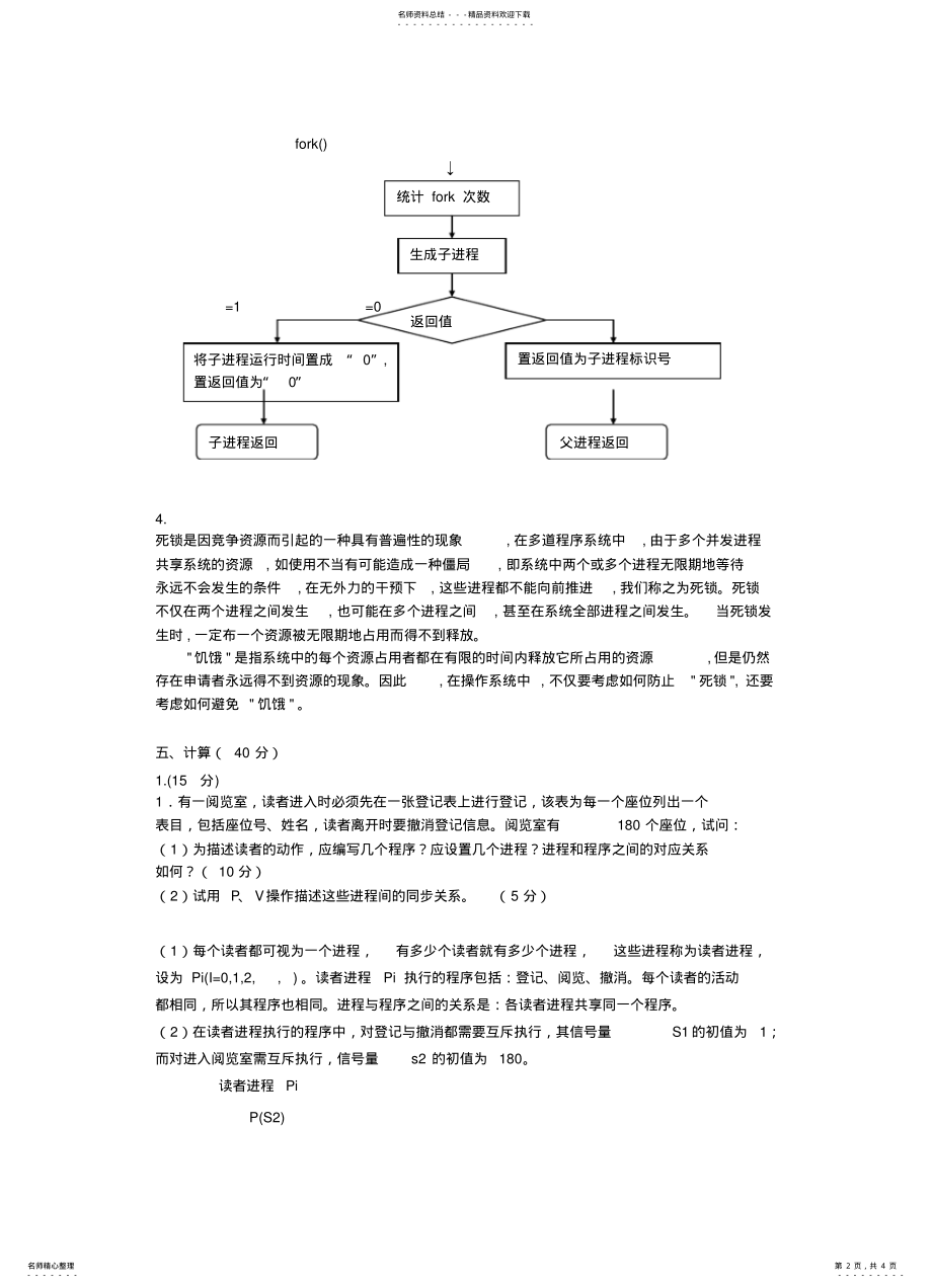 2022年操作系统试卷A答 .pdf_第2页