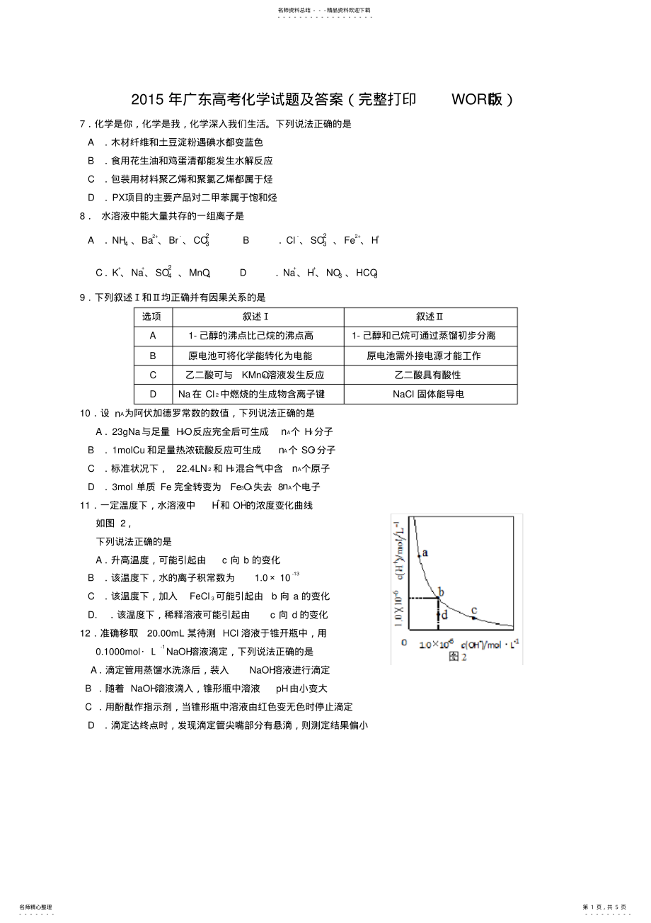 2022年2022年广东高考化学试题及答案 2.pdf_第1页