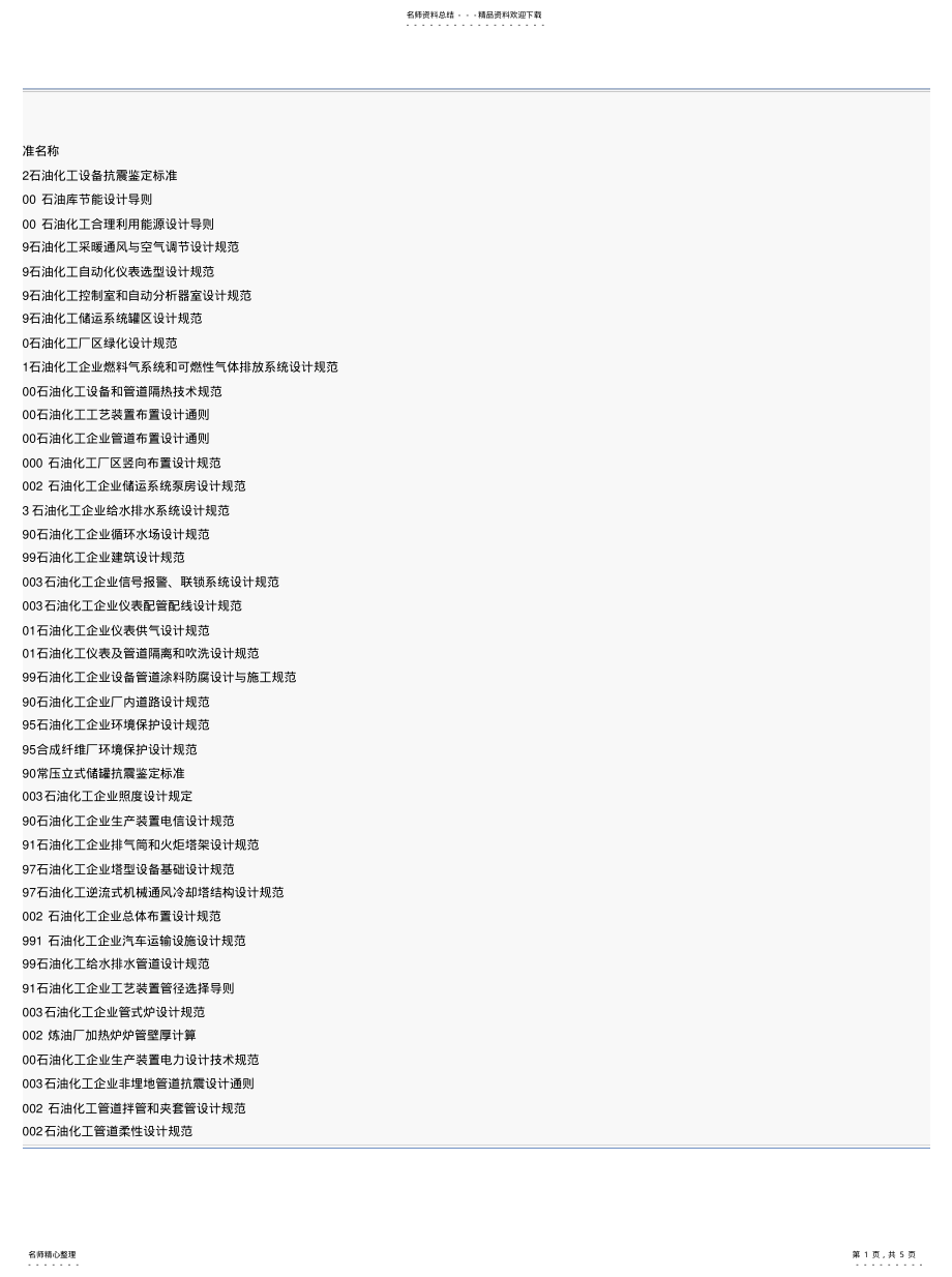 2022年2022年化工规范目录 .pdf_第1页