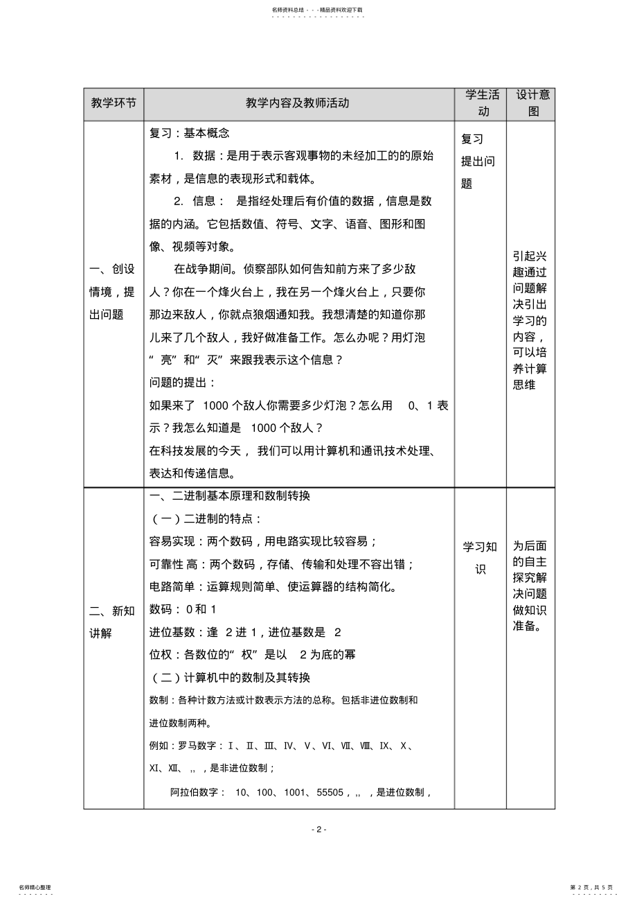 2022年数据与编码教学设计 .pdf_第2页