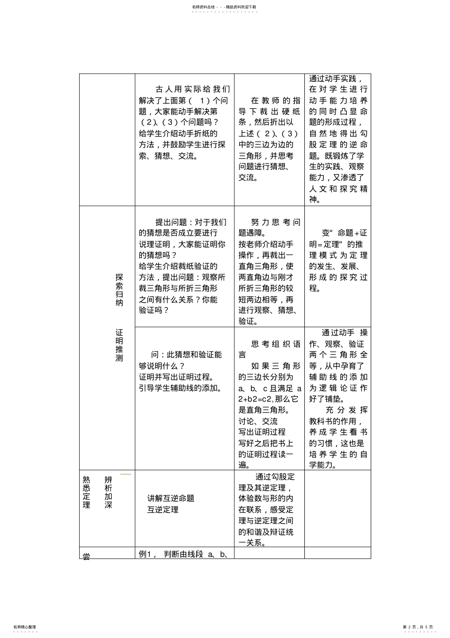 2022年2022年勾股定理的逆定理教学设计 .pdf_第2页