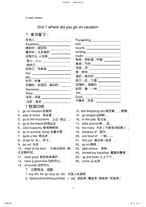 2022年新人教版八年级英语上册unit知识点总结,推荐文档 .pdf