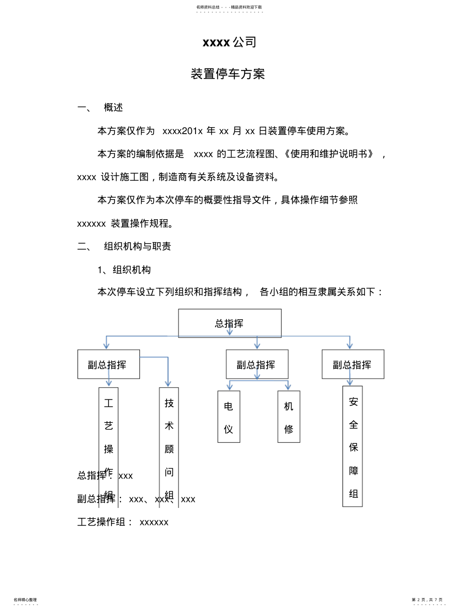 2022年2022年工艺正常停车方案 .pdf_第2页